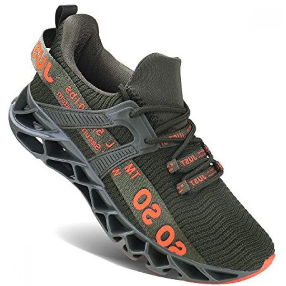 Men's Athletic Walking Blade Running Tennis Shoes Fashion Sneakers Army green